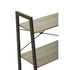 Grey Oak Veneer 3 Tier Ladder Shelf Unit