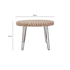 Wooden Disc Mosaic Coffee Table with Hairpin Legs