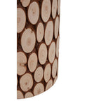 Fir Wood Mosaic Disc Side Table and Stool