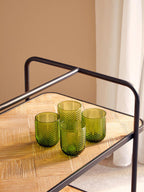 Natural Wood Parquet 2 Tier Trolley