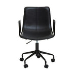 Black Leather Effect Home Office Chair