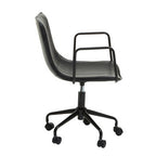 Black Leather Effect Home Office Chair