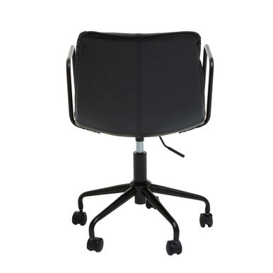 Black Leather Effect Home Office Chair