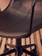 Black Leather Effect Home Office Chair
