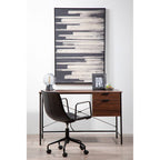 Black Leather Effect Home Office Chair