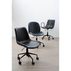 Black Leather Effect Home Office Chair