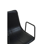 Black Leather Effect Home Office Chair