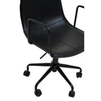 Black Leather Effect Home Office Chair