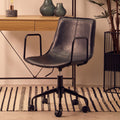 Black Leather Effect Home Office Chair