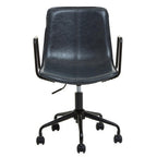 Grey Leather Effect Home Office Chair