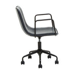 Grey Leather Effect Home Office Chair