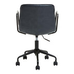 Grey Leather Effect Home Office Chair