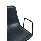 Grey Leather Effect Home Office Chair