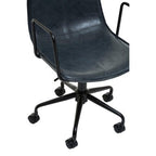 Grey Leather Effect Home Office Chair