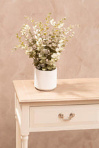 Ivory and Natural Wooden 2 Drawer Console Table with Lower Shelf