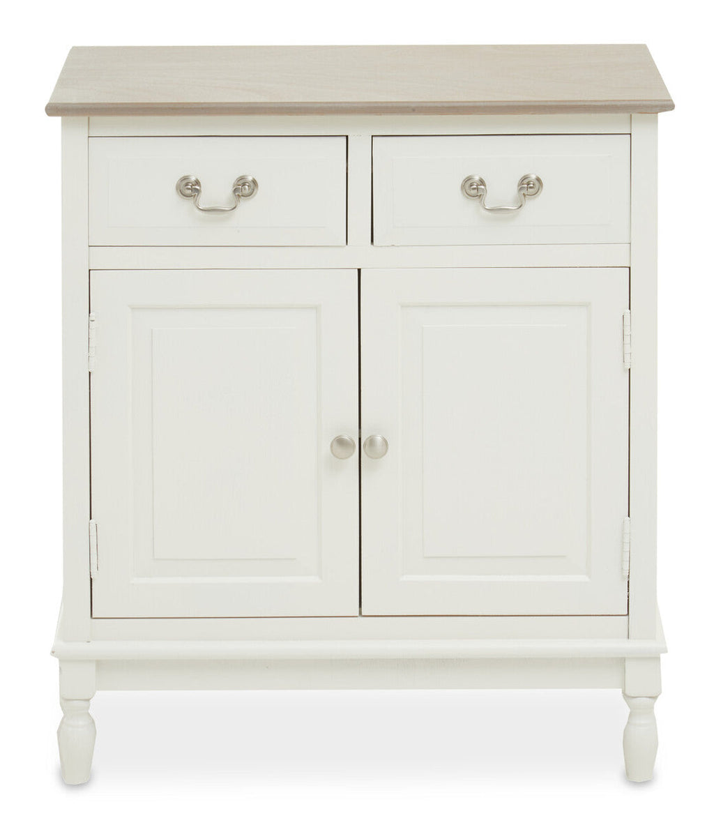 White Wooden 2 Door Sideboard with Drawers