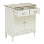White Wooden 2 Door Sideboard with Drawers