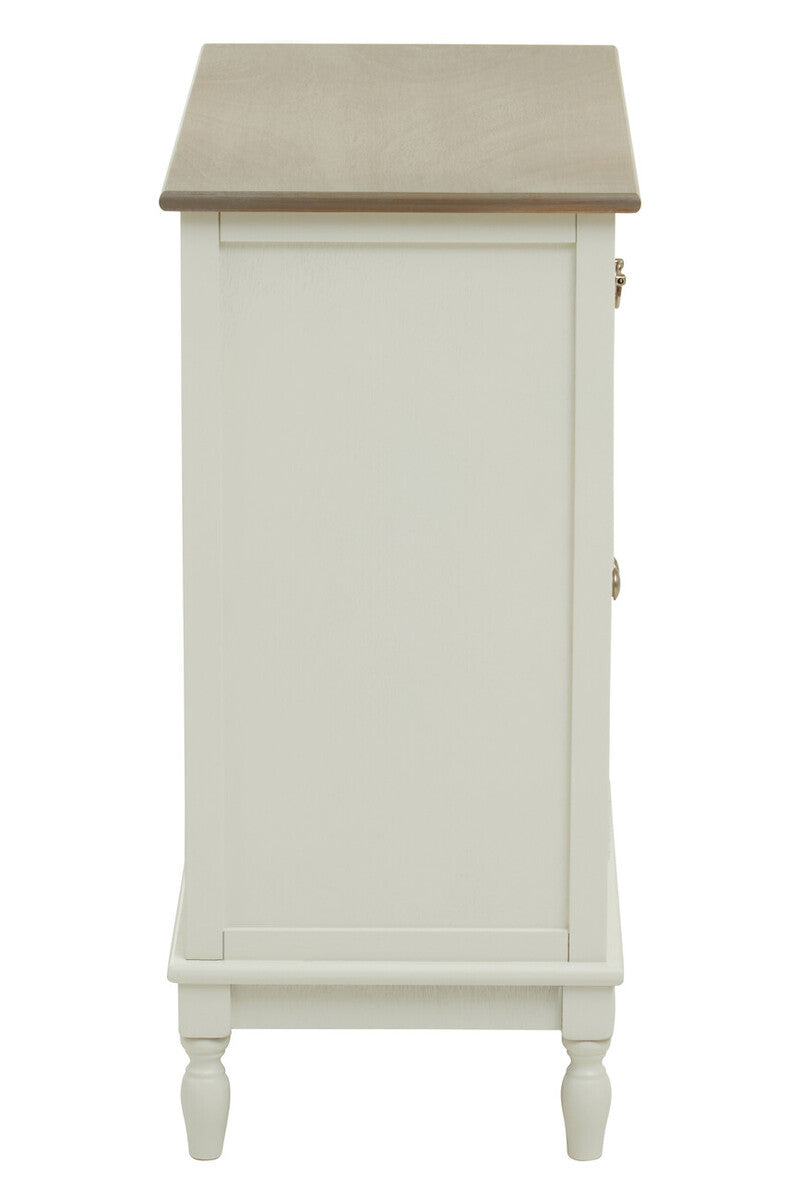White Wooden 2 Door Sideboard with Drawers