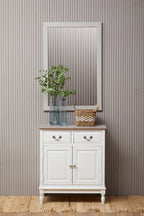 White Wooden 2 Door Sideboard with Drawers