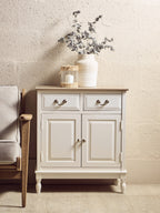 White Wooden 2 Door Sideboard with Drawers