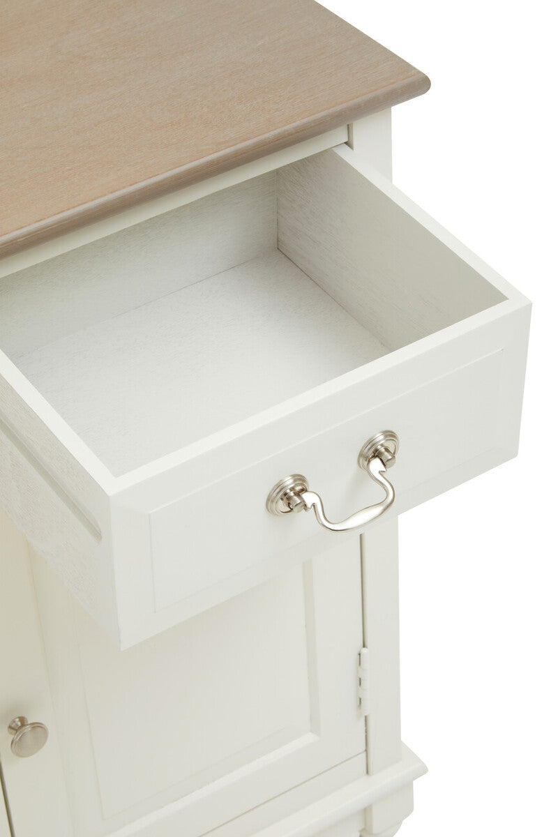 White Wooden 2 Door Sideboard with Drawers