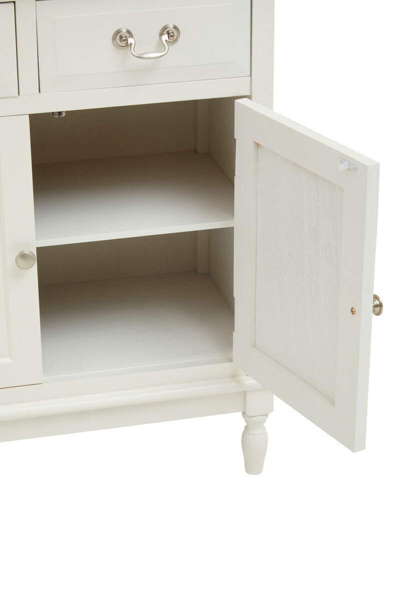 White Wooden 2 Door Sideboard with Drawers