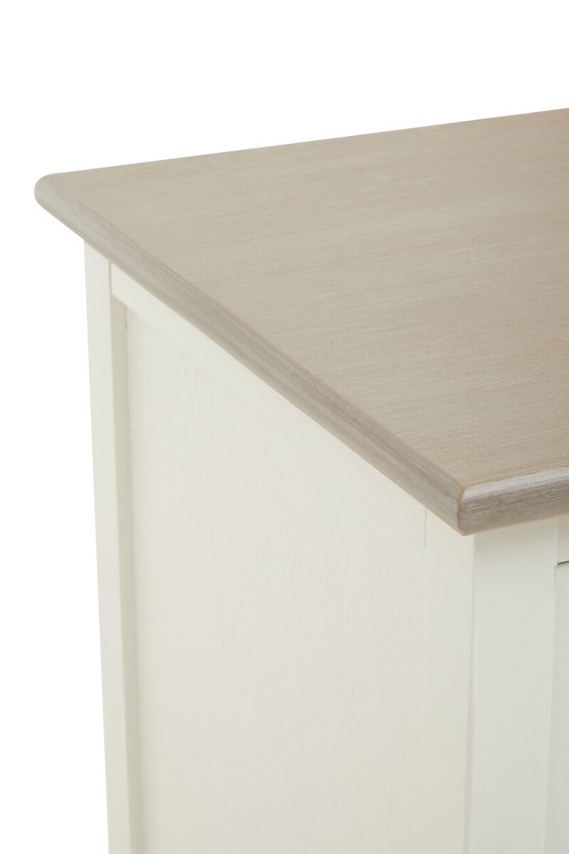 White Wooden 2 Door Sideboard with Drawers