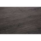 Dark Grey Veneer Dining Table with Metal Base