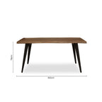 Wood Veneer Rectangular Dining Table