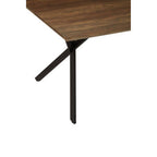 Brown Wood Veneer Finish Rectangular Dining Table