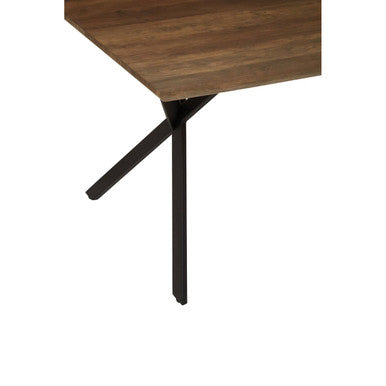 Brown Wood Veneer Finish Rectangular Dining Table
