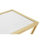 Gold Finish Mirrored Top Console Table
