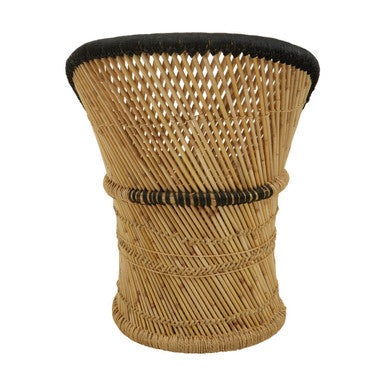 Natural and Black Chair and Stool