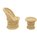 Children's Natural Chair and Stool