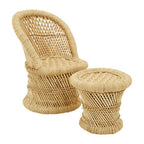 Children's Natural Chair and Stool