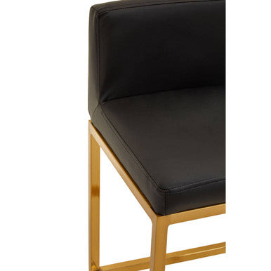 Black and Gold Finish Bar Chair