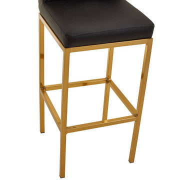 Black and Gold Finish Bar Chair