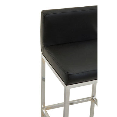 Black and Chrome Finish Bar Chair