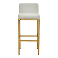 White and Gold Finish Bar Chair