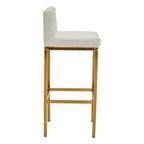 White and Gold Finish Bar Chair