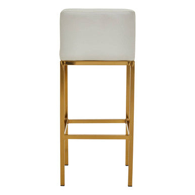 White and Gold Finish Bar Chair