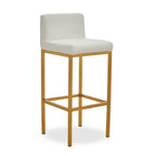 White and Gold Finish Bar Chair