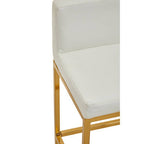 White and Gold Finish Bar Chair