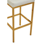 White and Gold Finish Bar Chair