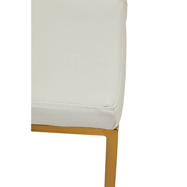 White and Gold Finish Bar Chair