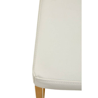 White and Gold Finish Bar Chair