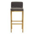 Dark Grey and Gold Finish Bar Chair