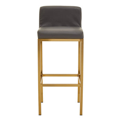 Dark Grey and Gold Finish Bar Chair