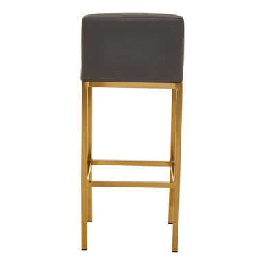 Dark Grey and Gold Finish Bar Chair
