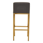 Dark Grey and Gold Finish Bar Chair